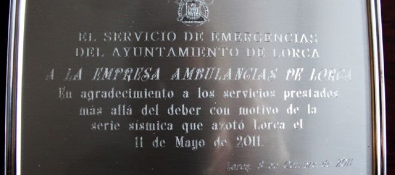 AGRADECIMIENTO AYUNTAMIENTO DE LORCA
