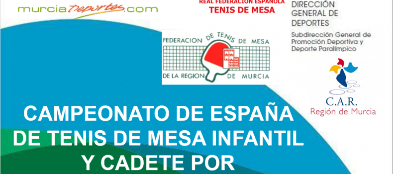 Campeonato de España infantil y cadete de tenis de mesa 2018